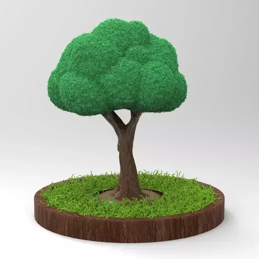 3D apple tree  3D print model_0