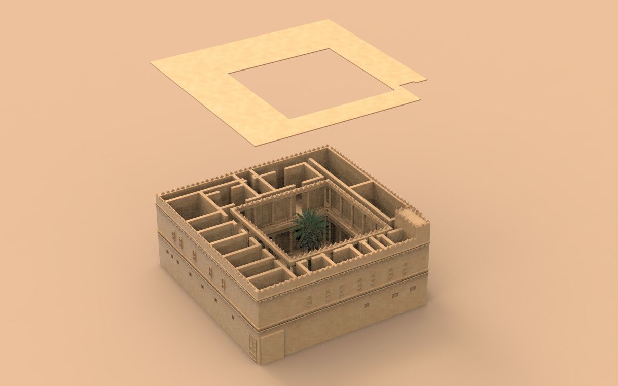 3D Design of Qasr Al-Murabba Sudia Arbia KSA 3D model_4