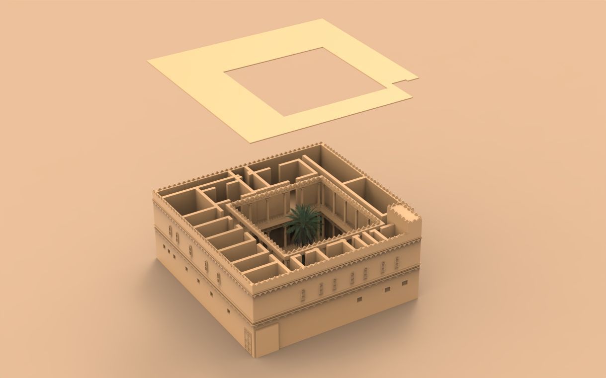 3D Design of Qasr Al-Murabba Sudia Arbia KSA 3D model_5