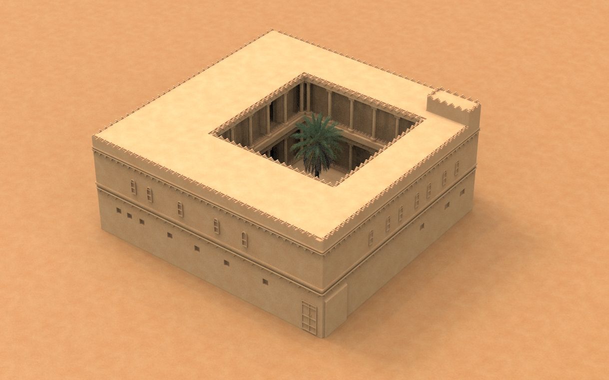 3D Design of Qasr Al-Murabba Sudia Arbia KSA 3D model_1