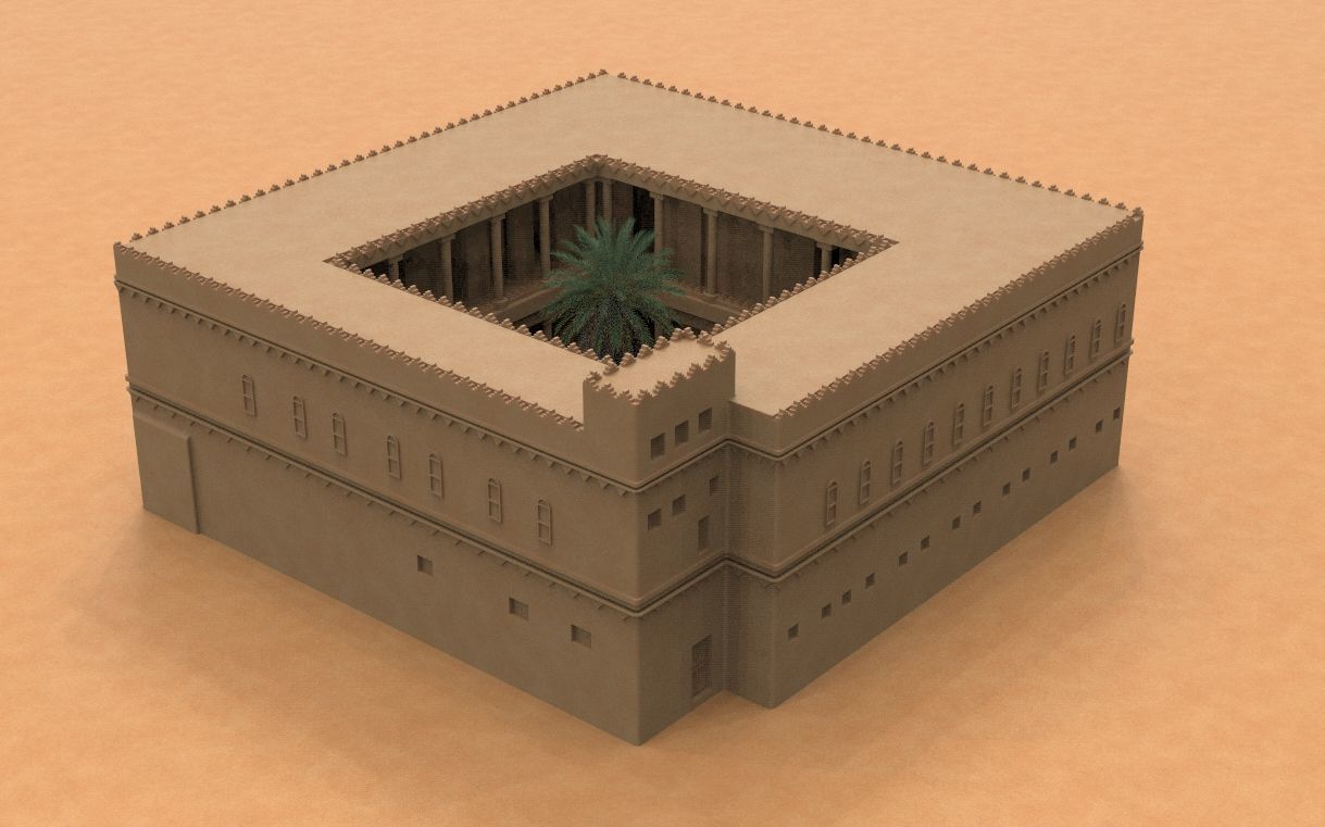 3D Design of Qasr Al-Murabba Sudia Arbia KSA 3D model_7
