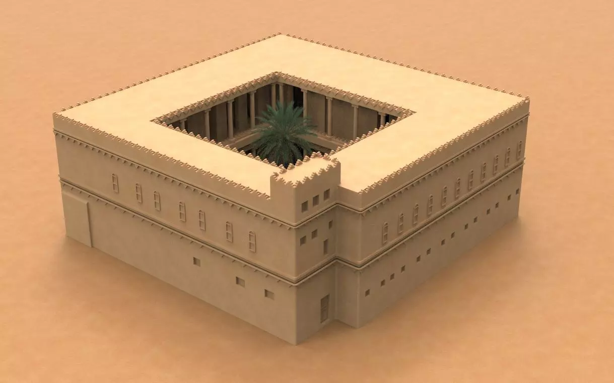 3D Design of Qasr Al-Murabba Sudia Arbia KSA 3D model_0