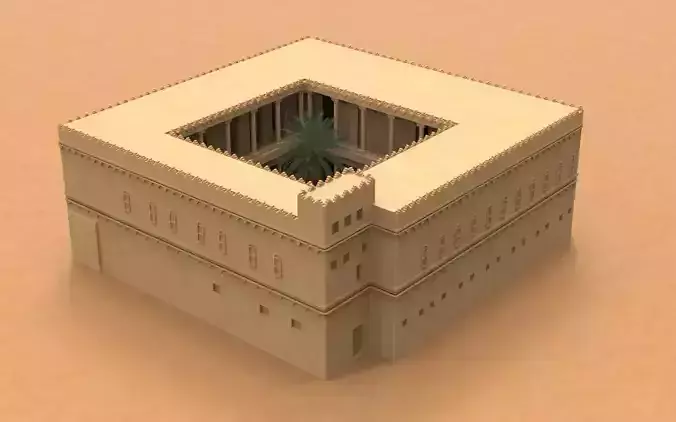 3D Design of Qasr Al-Murabba Sudia Arbia KSA 3D model