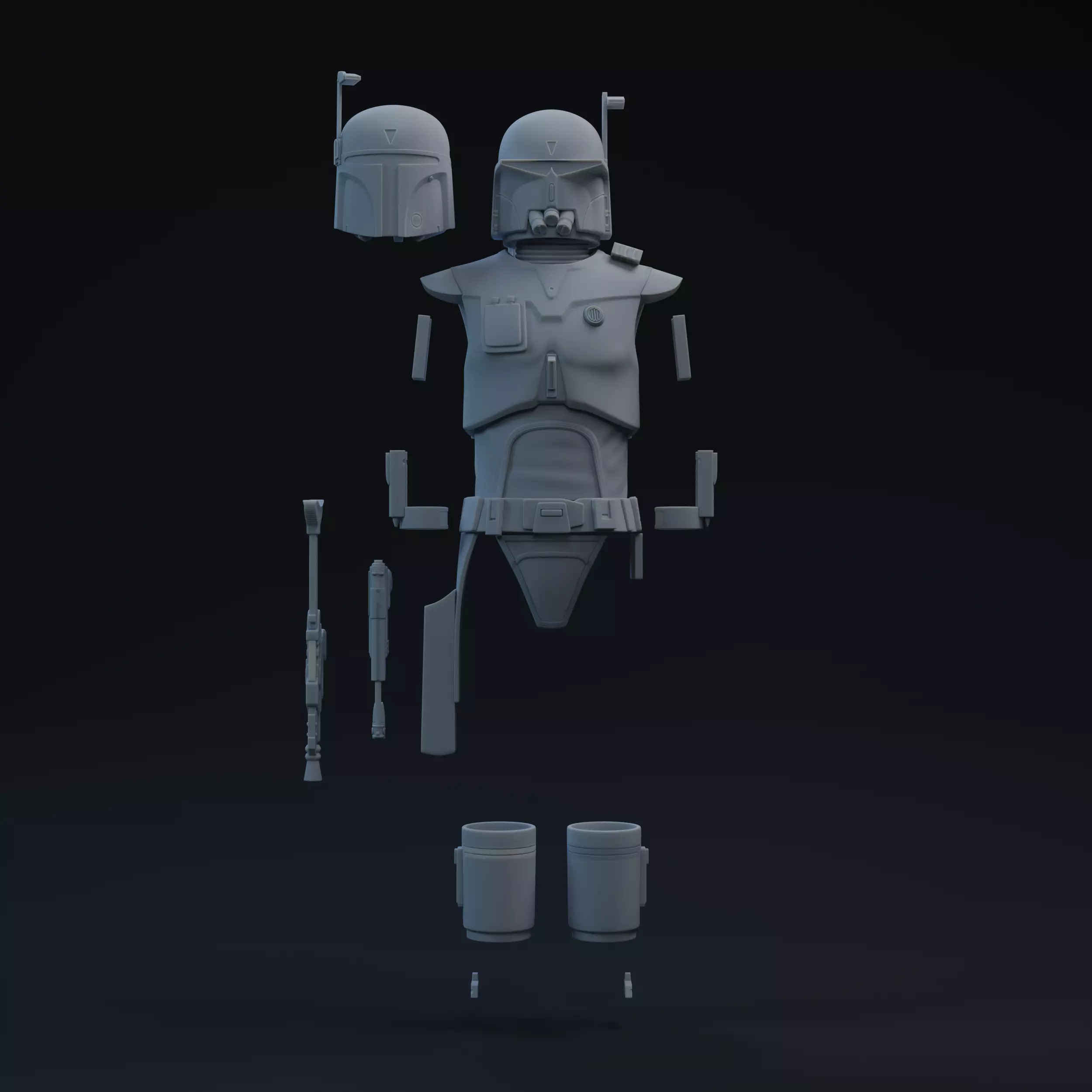 Concept Boba One-Twelfth Scale Printable Kit 3D print model_0