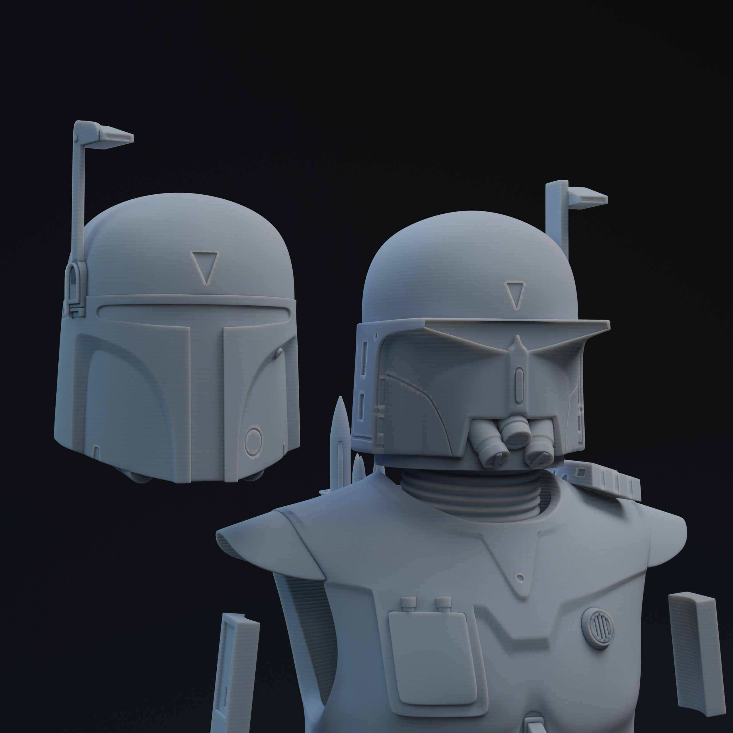 Concept Boba One-Twelfth Scale Printable Kit 3D print model_3
