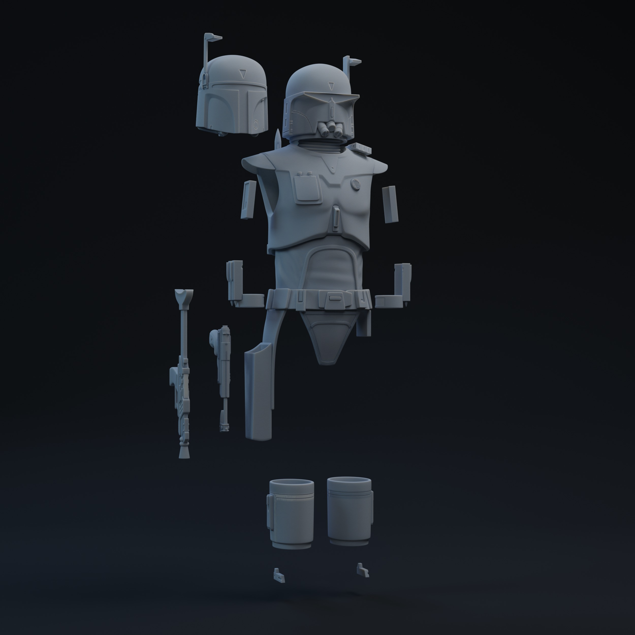 Concept Boba One-Twelfth Scale Printable Kit 3D print model_1