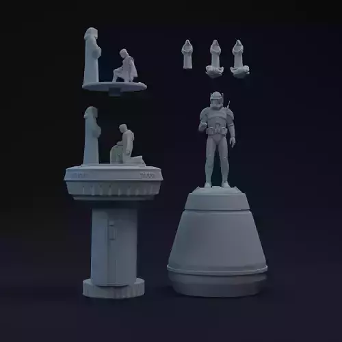 Palpatine Table Holos One-Twelfth Scale Printable Kit 3D print model