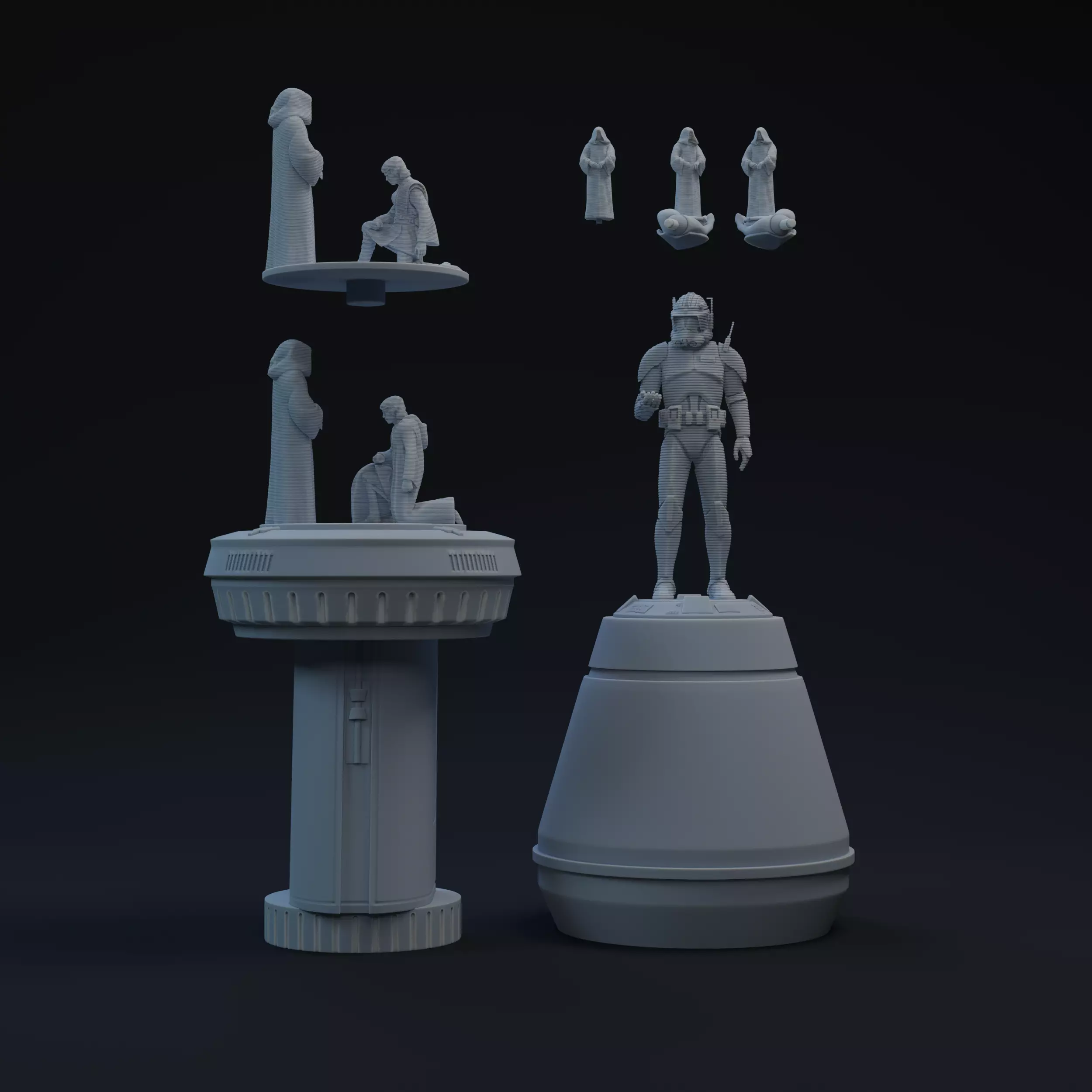 Palpatine Table Holos One-Twelfth Scale Printable Kit 3D print model_0