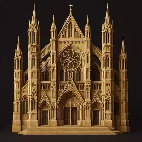 Gothic Cathedral 3D Model 3D model