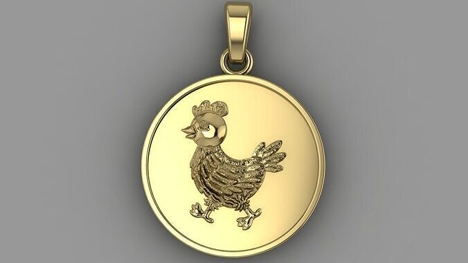 pendant  a chick Free 3D print model