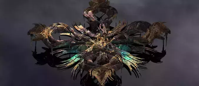 Sea Flower sci fi sculpture 3