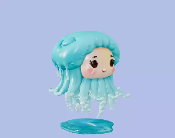 medusa chibi Free 3D model