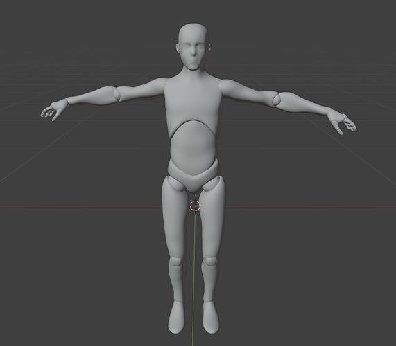 T pose man 3D model