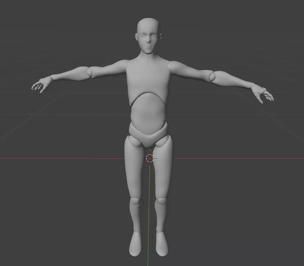 T pose man 3D model_0