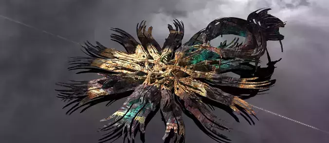 Sea Flower sci fi sculpture grid 2