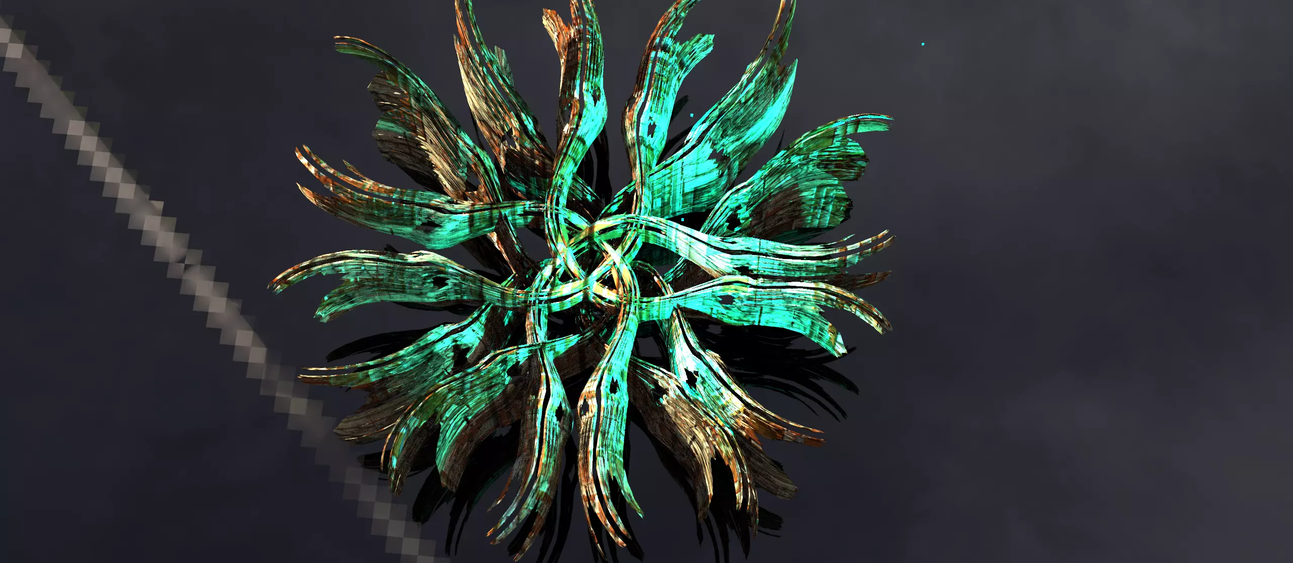 Sea Flower sci fi sculpture grid 5 3D model