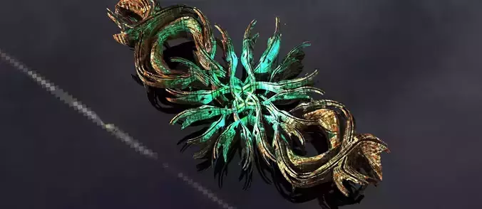 Sea game Flower sci fi sculpture grid 6