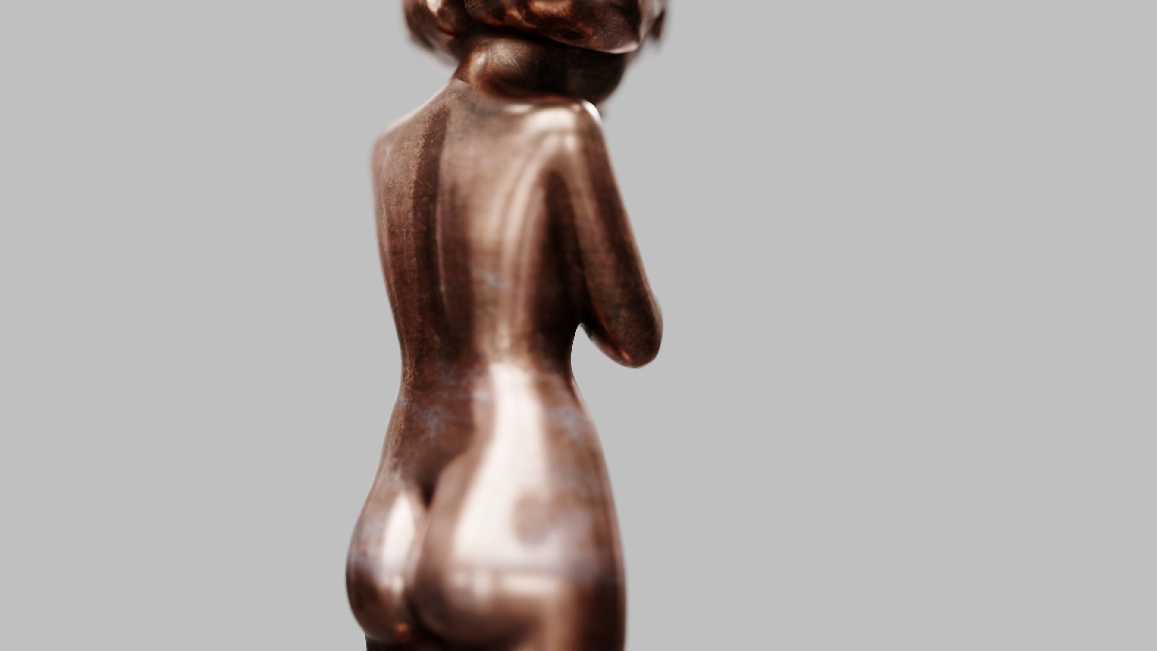 Girl Statuette 3D model_16