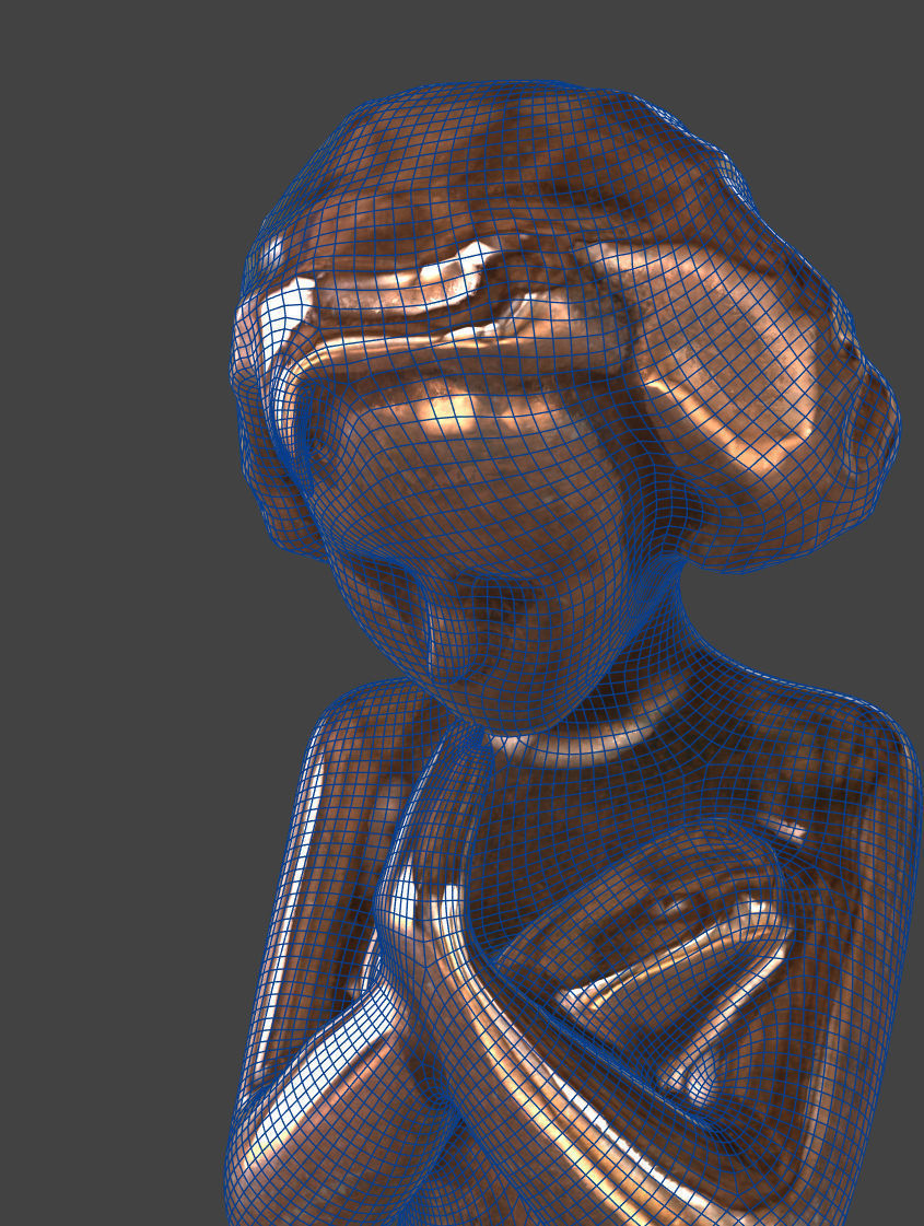 Girl Statuette 3D model_21