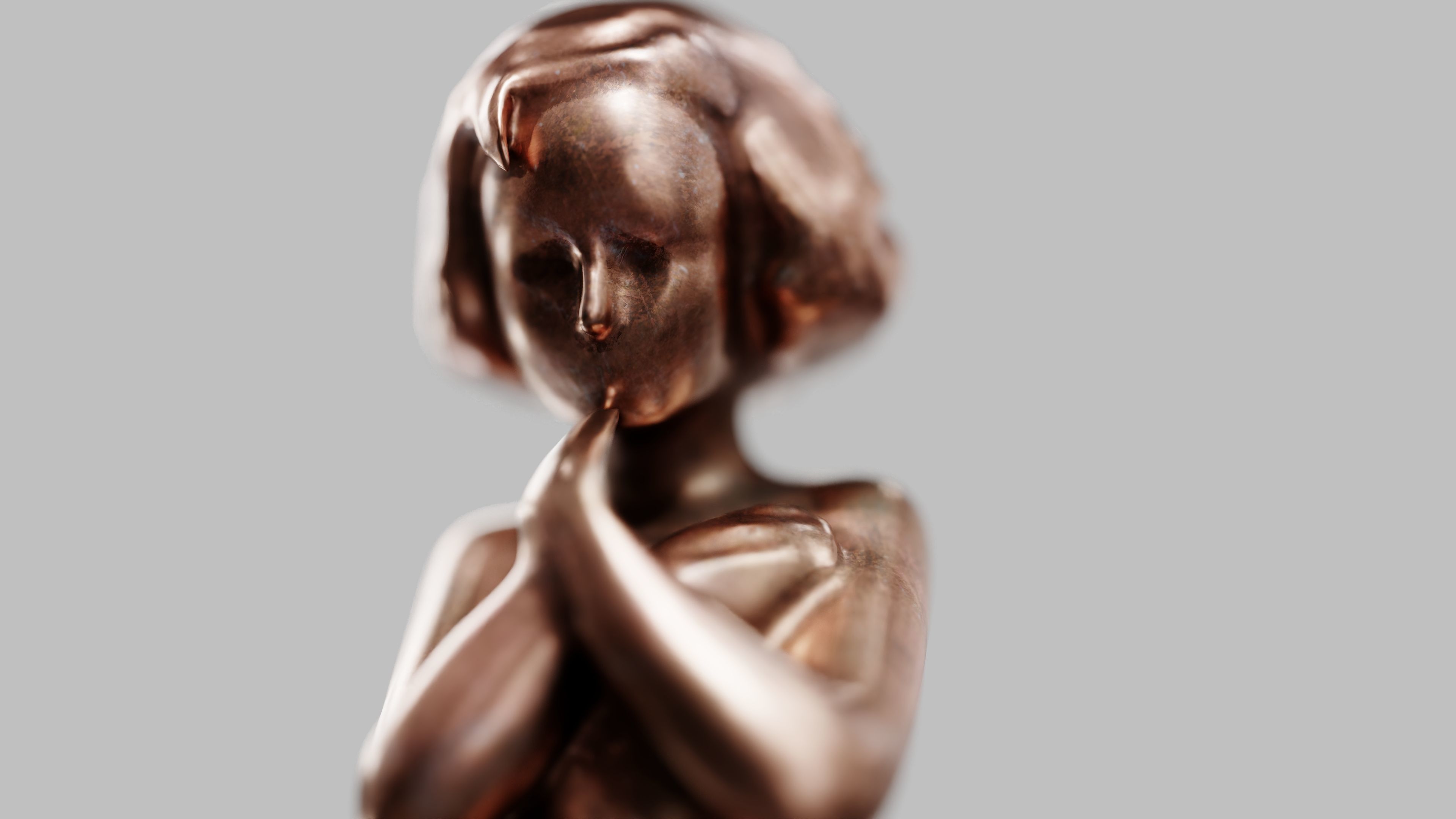 Girl Statuette 3D model_13