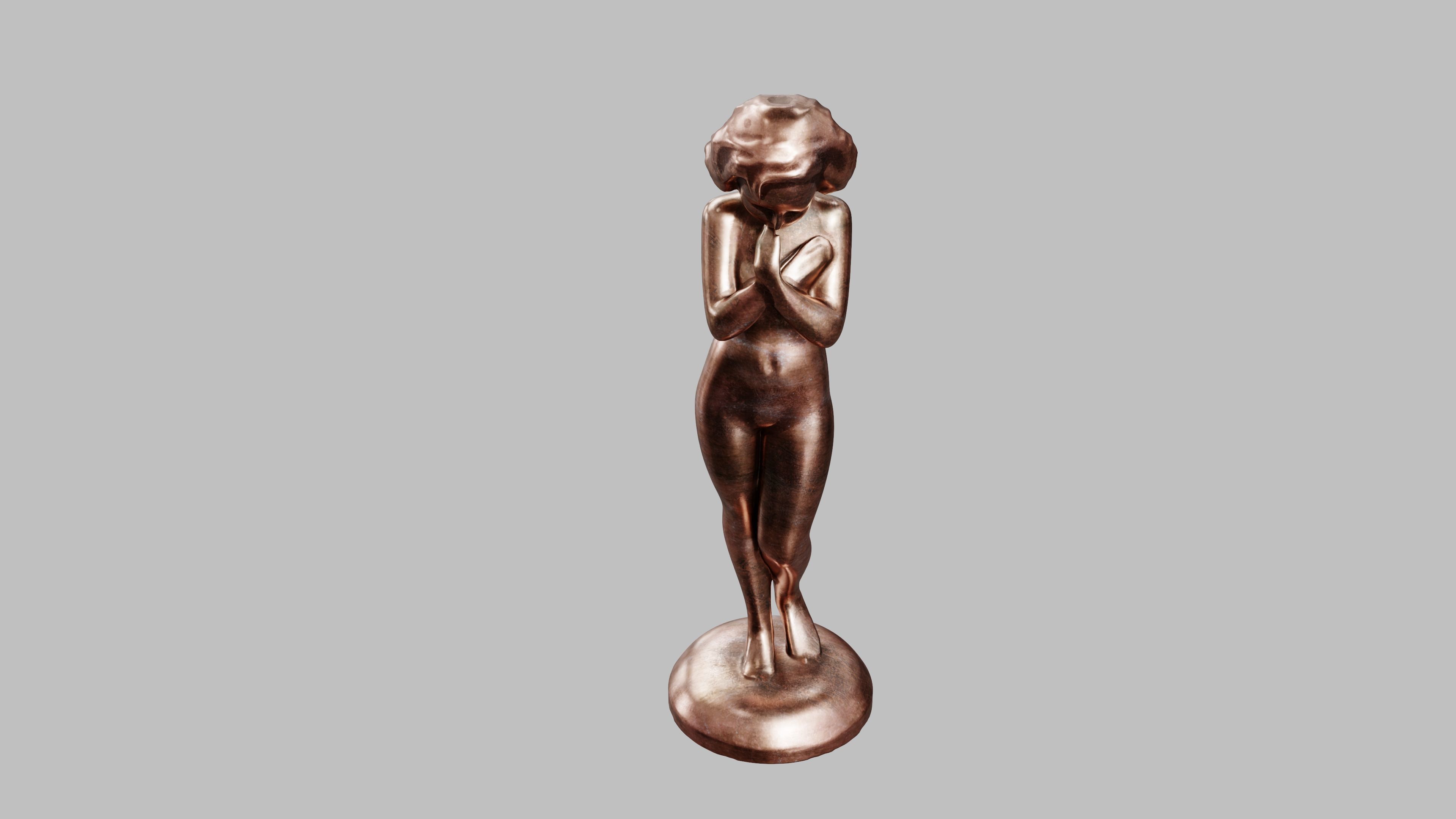 Girl Statuette 3D model_7