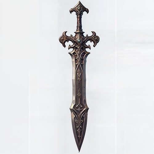 Medieval Fantasy Ornamental Sword 3D model