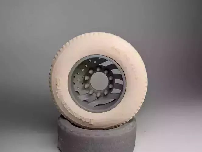 US Flag rims for Semi truck and trailer 22-5 inch 3D print model