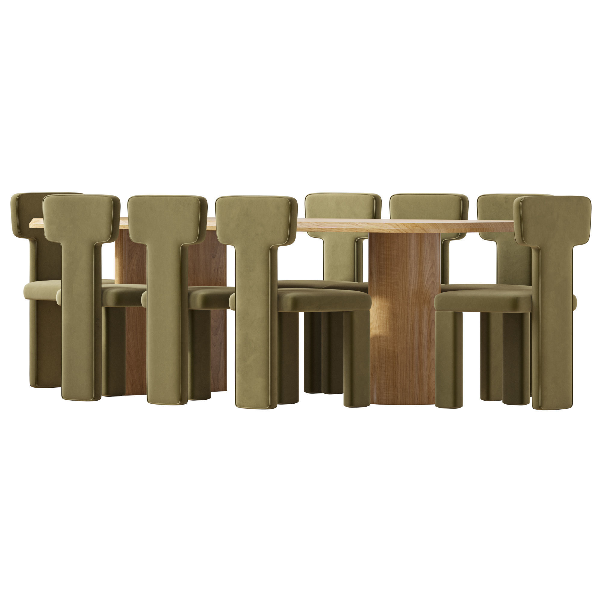 Archer Dining Table And Teo Dining Chair 3D model_8