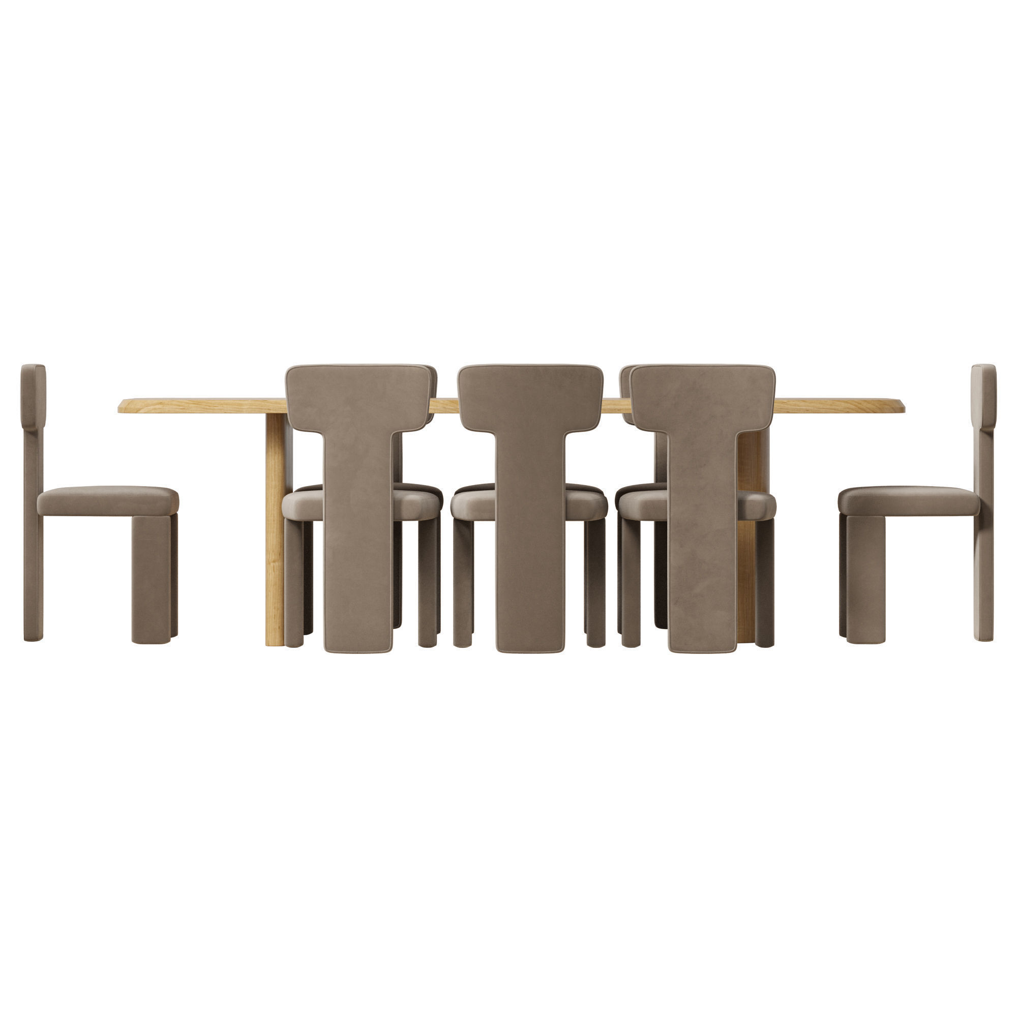 Archer Dining Table And Teo Dining Chair 3D model_5