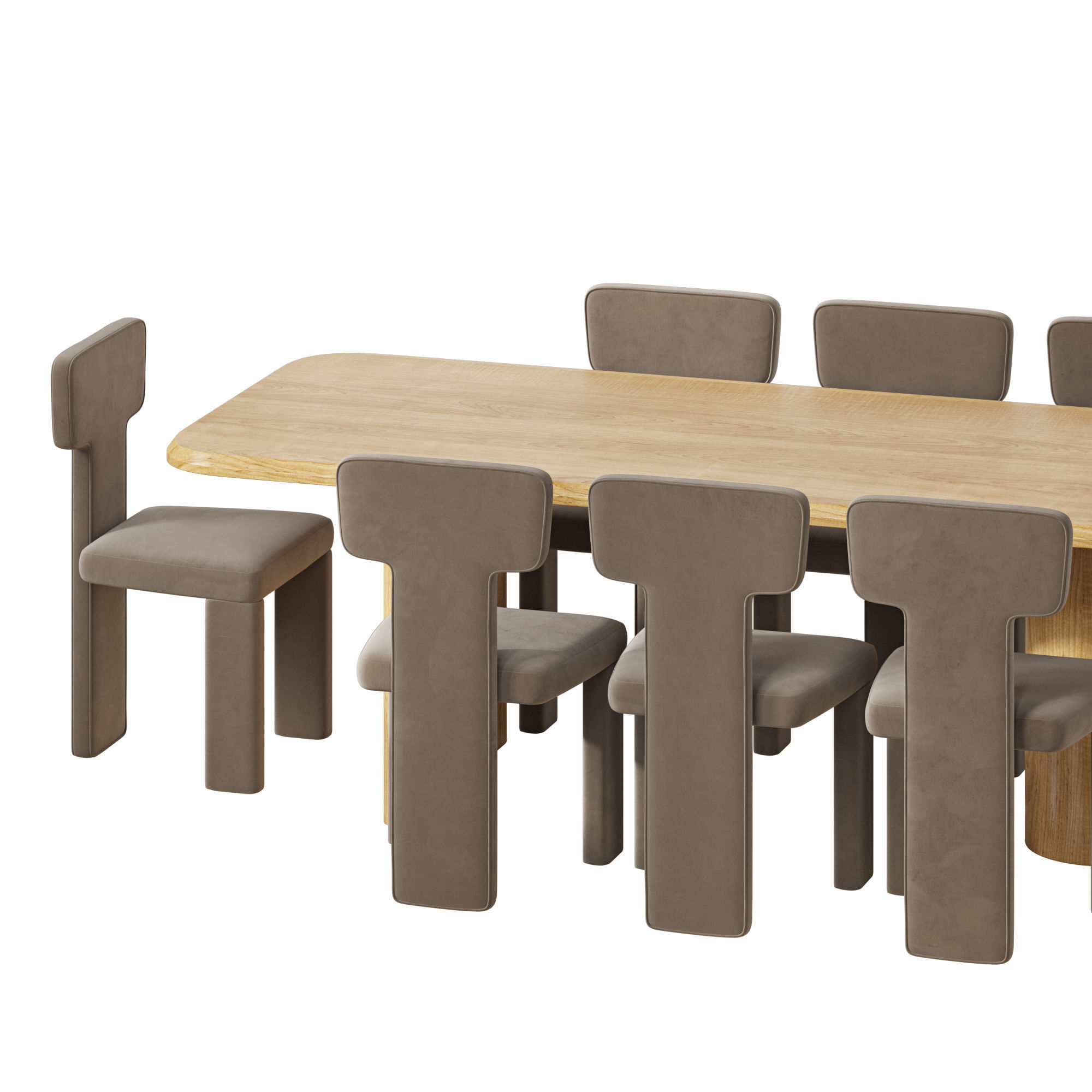 Archer Dining Table And Teo Dining Chair 3D model_9