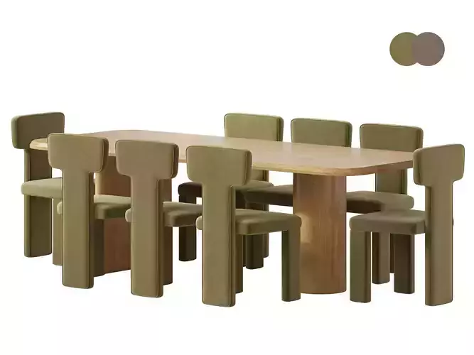 Archer Dining Table And Teo Dining Chair