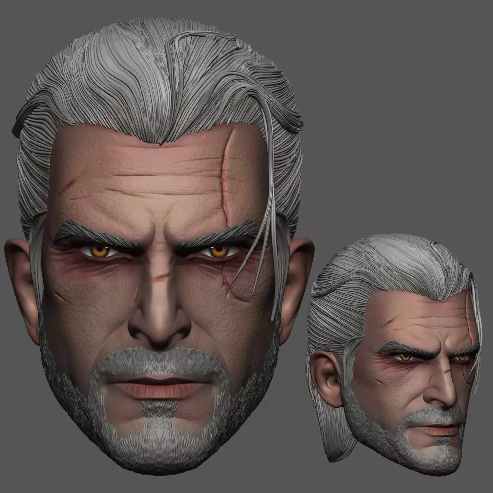 GERALT - HEAD CUSTOM 3D print model