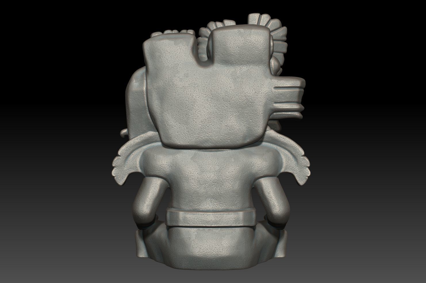 Ancient Mayan Statue 04 241231 3D print model_8