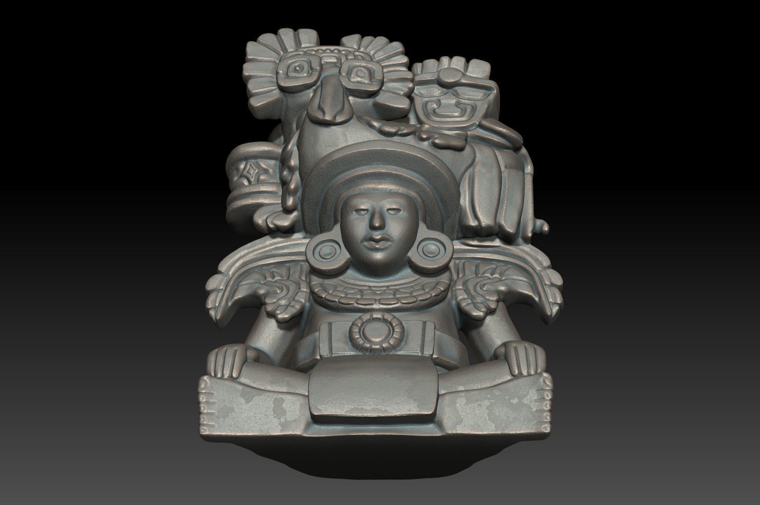 Ancient Mayan Statue 04 241231 3D print model_9
