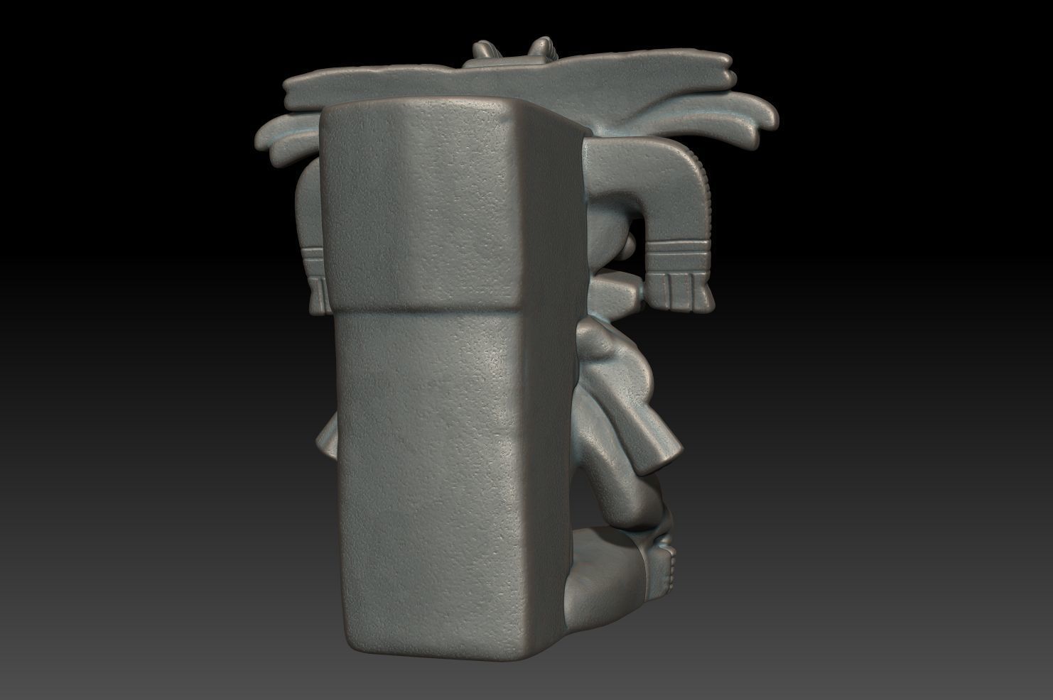 Ancient Mayan Statue 02 241231 3D print model_6