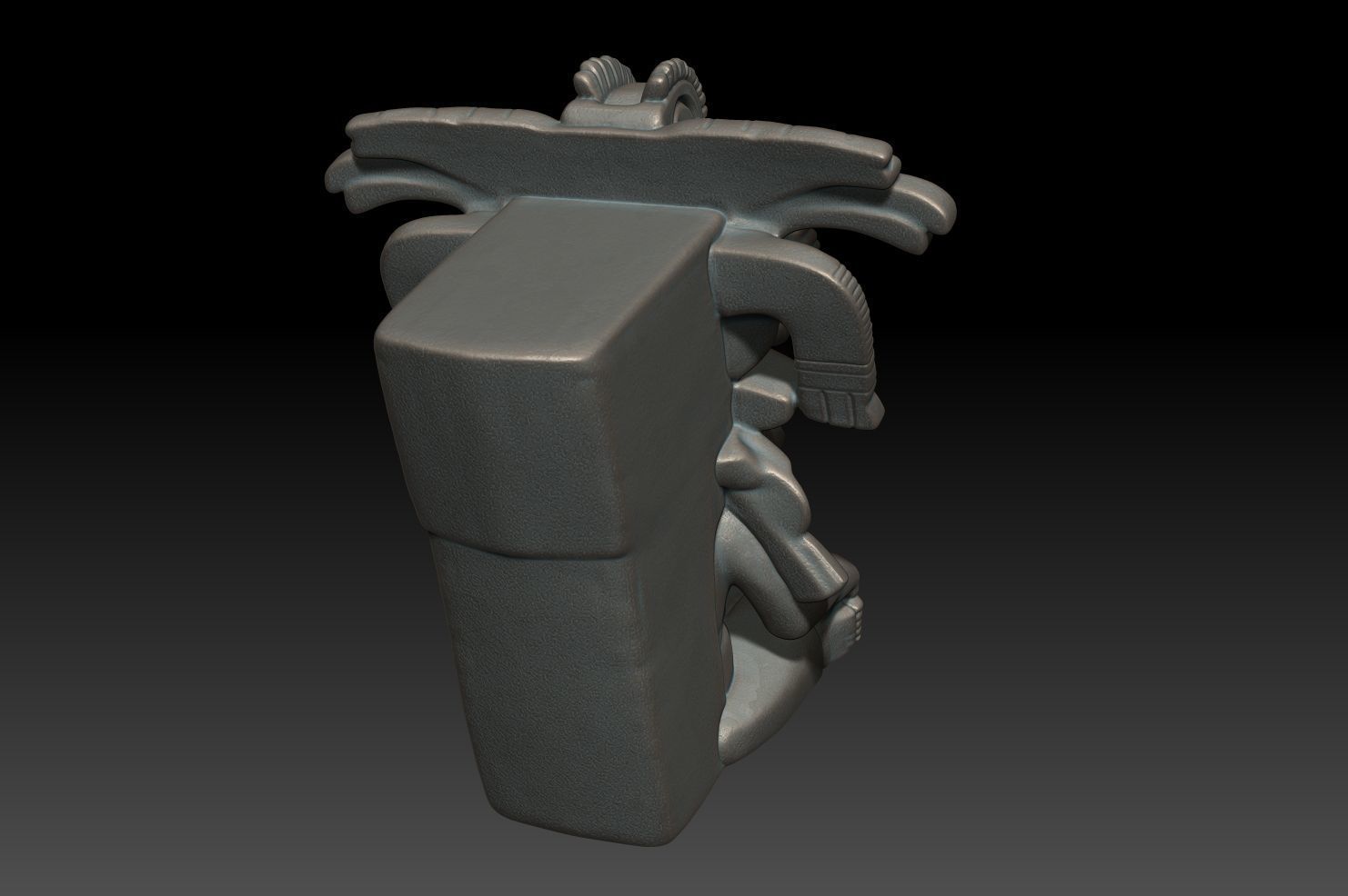 Ancient Mayan Statue 02 241231 3D print model_8