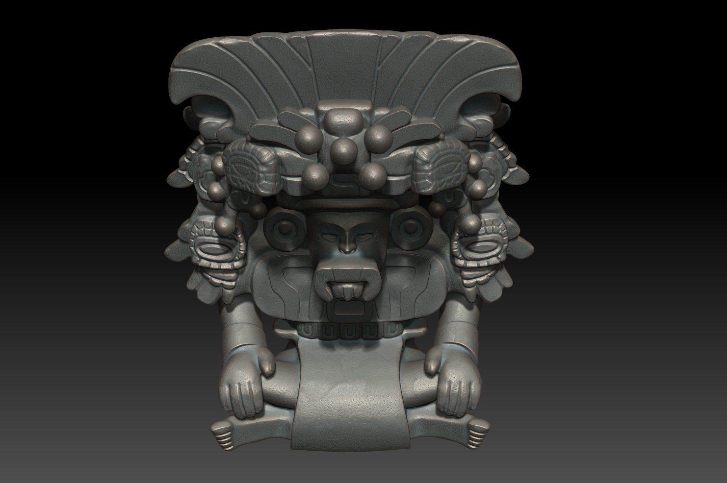 Ancient Mayan Statue 01 241231 3D print model_10