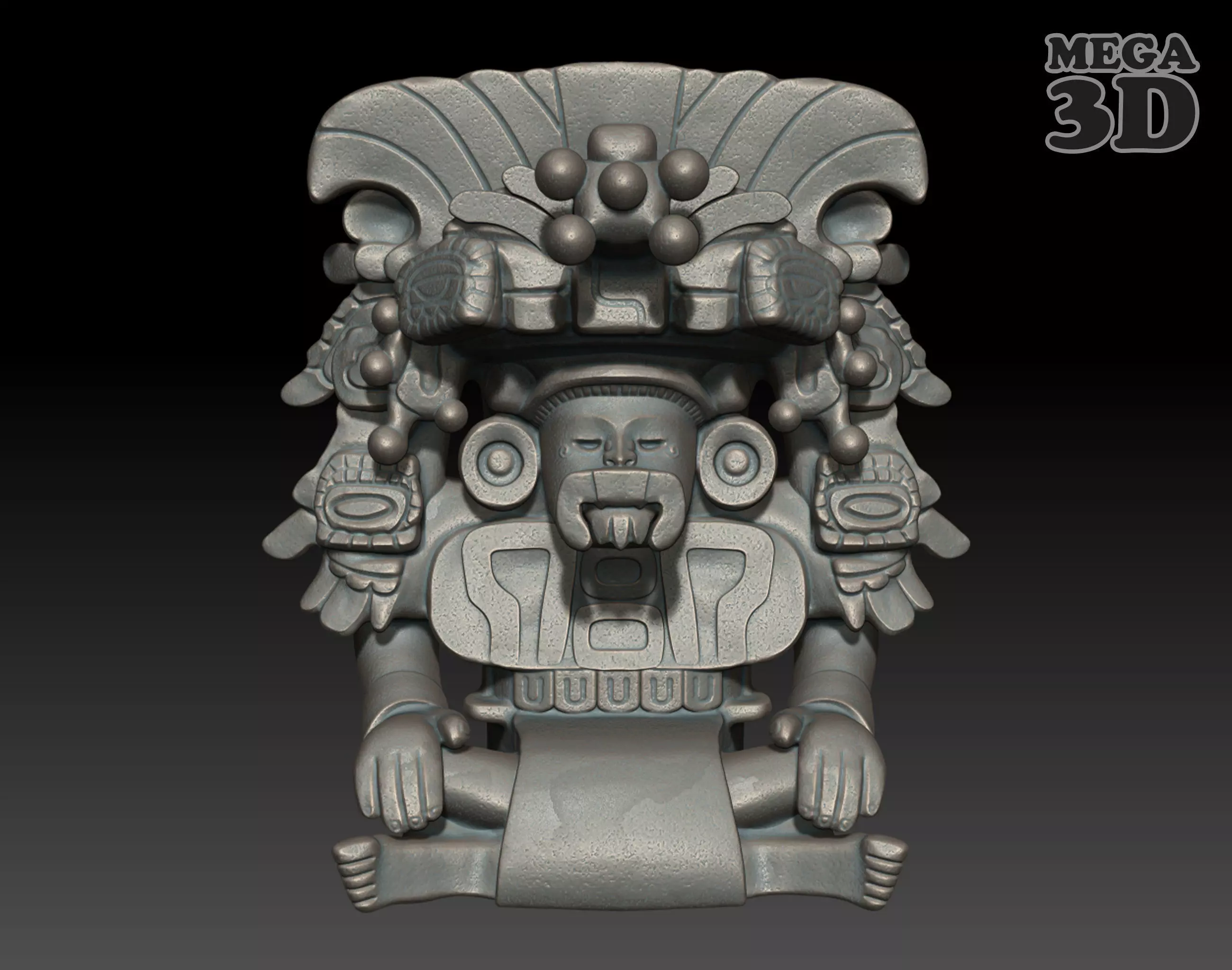 Ancient Mayan Statue 01 241231 3D print model_0
