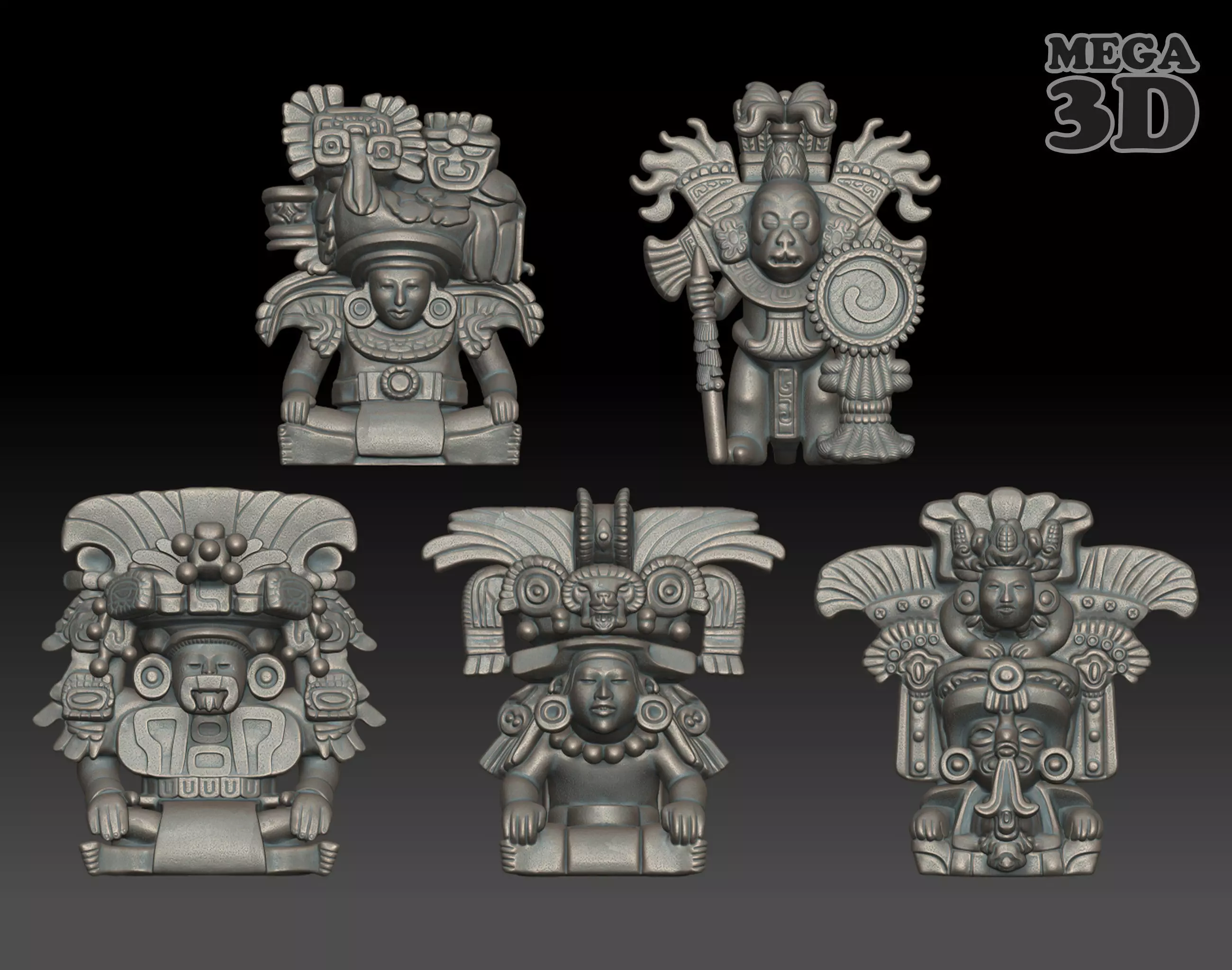 Ancient Mayan Statue Collection 241231 _0