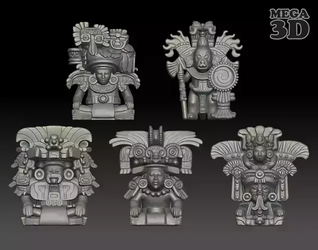 Ancient Mayan Statue Collection 241231 