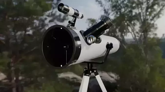 High-Quality Telescope 3D Model