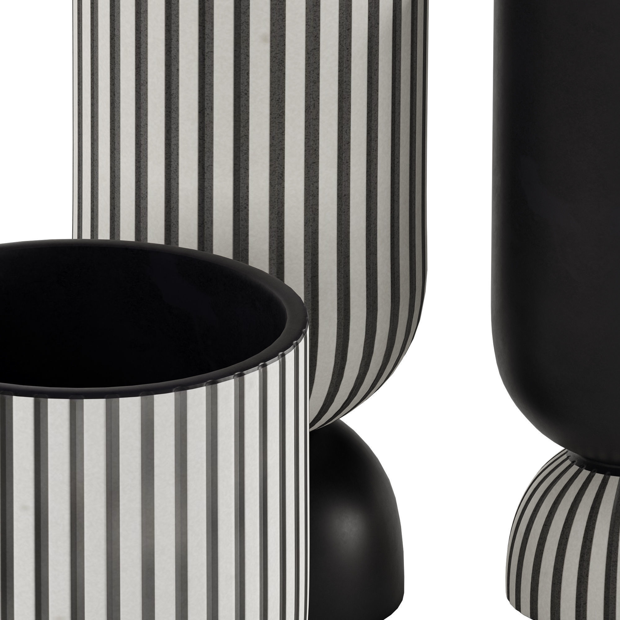 Channeled Vase 3D model_3