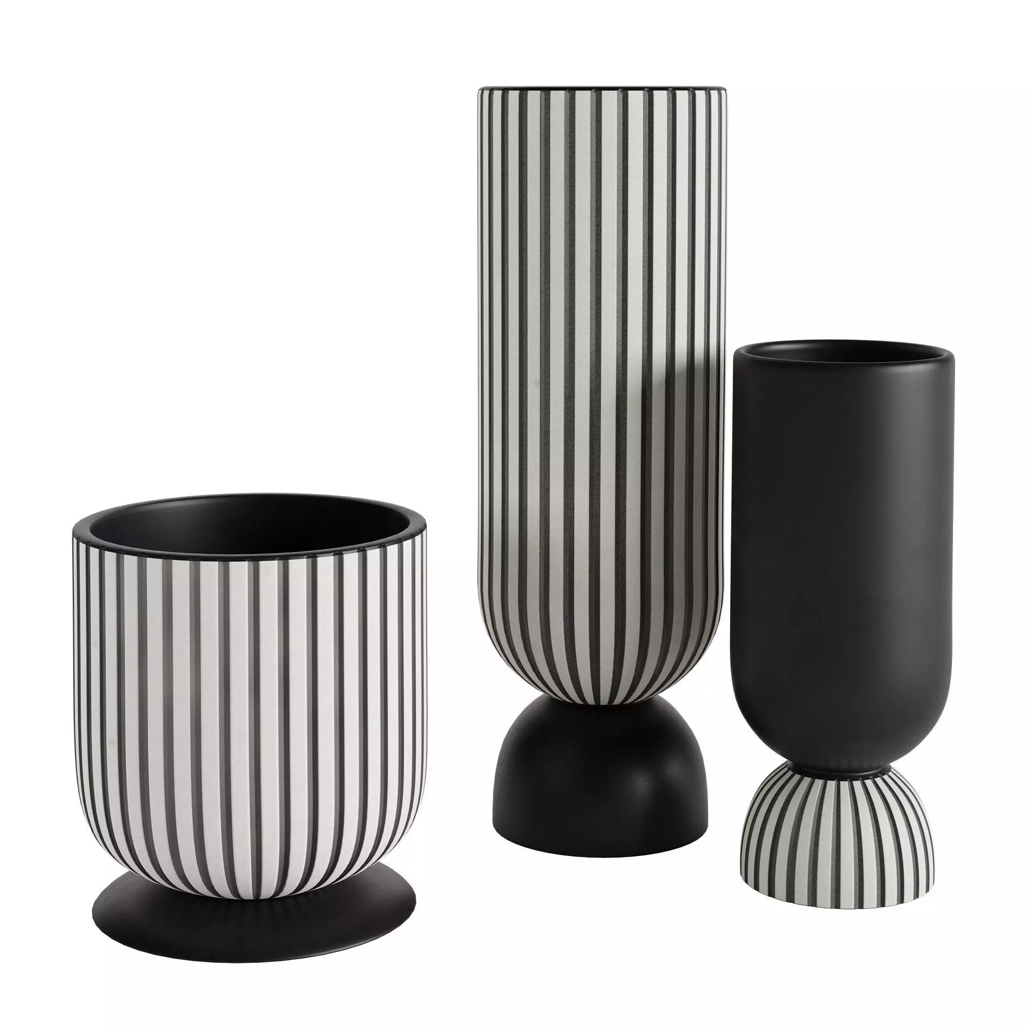 Channeled Vase 3D model_0