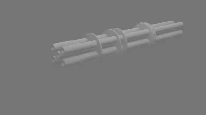 machine gun front firing pipe part for blender