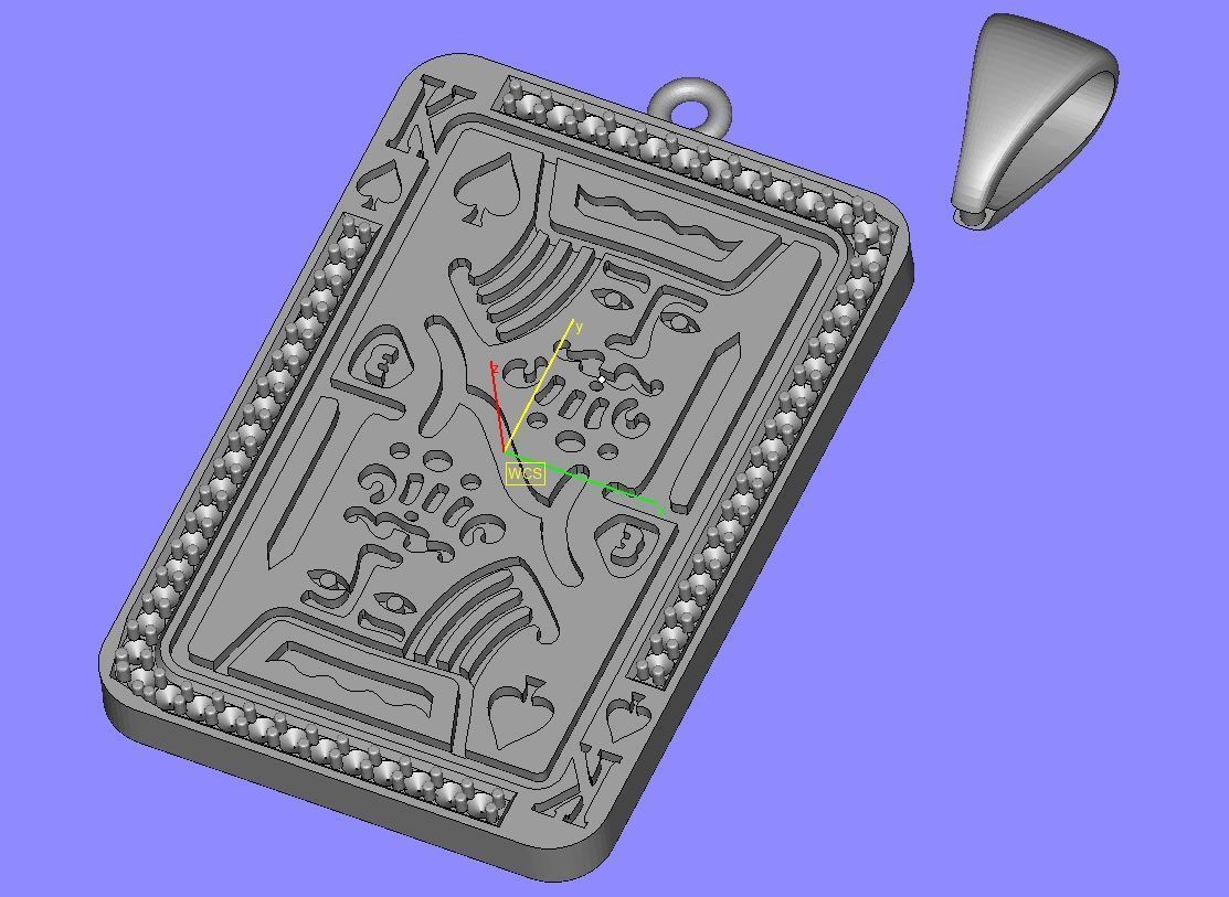 Ace Playing Card Pendant 3D print model_27