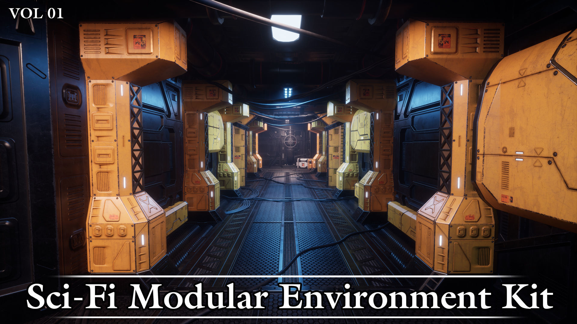 Sci-Fi Modular Environment Kit VOL01 Low-poly 3D model_6