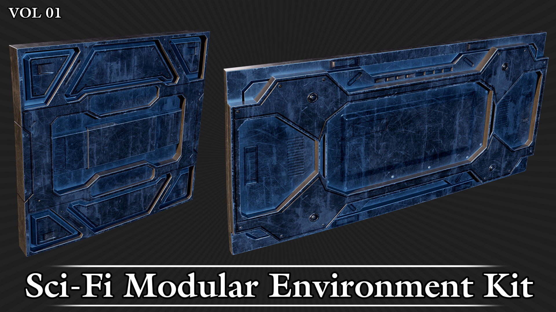Sci-Fi Modular Environment Kit VOL01 Low-poly 3D model_14