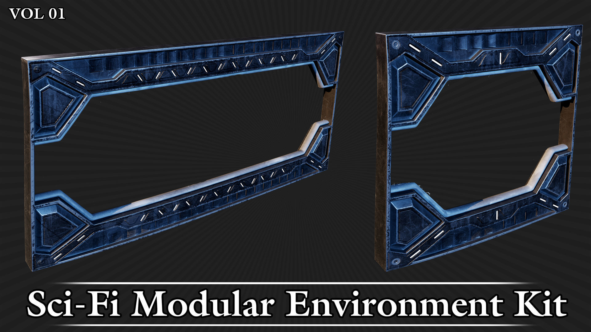 Sci-Fi Modular Environment Kit VOL01 Low-poly 3D model_17