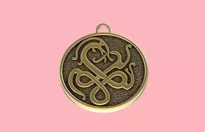 Dragon Round Coin Pendant