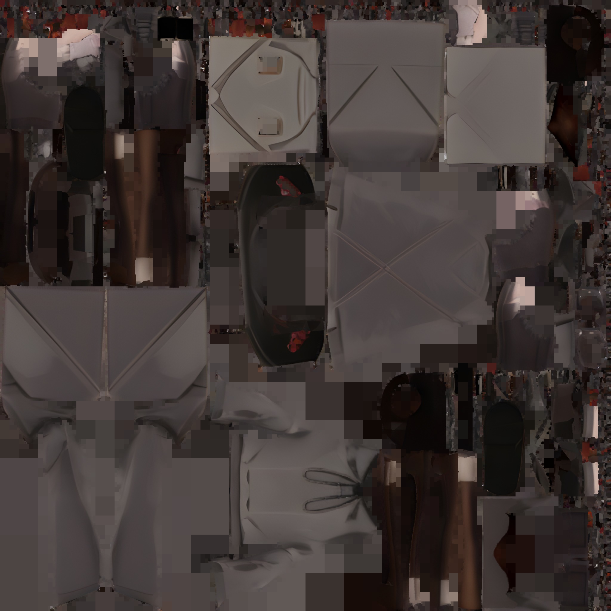 chico con caja en la cabeza  3D model_2